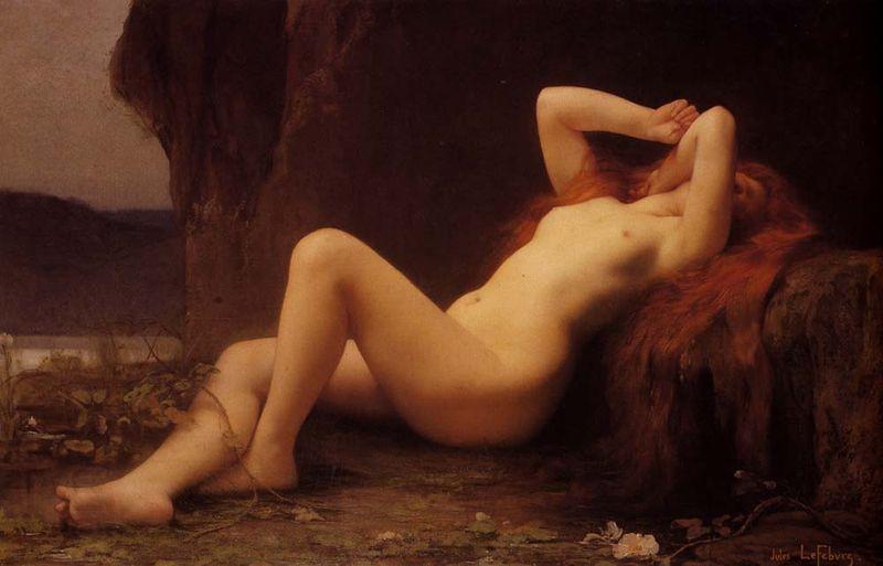 Jules Joseph Lefebvre Mary Magdalene In The Cave China oil painting art